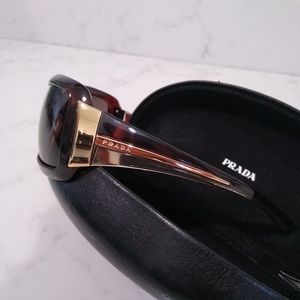 Authentic Prada Tortoise & Gold Sunglasses